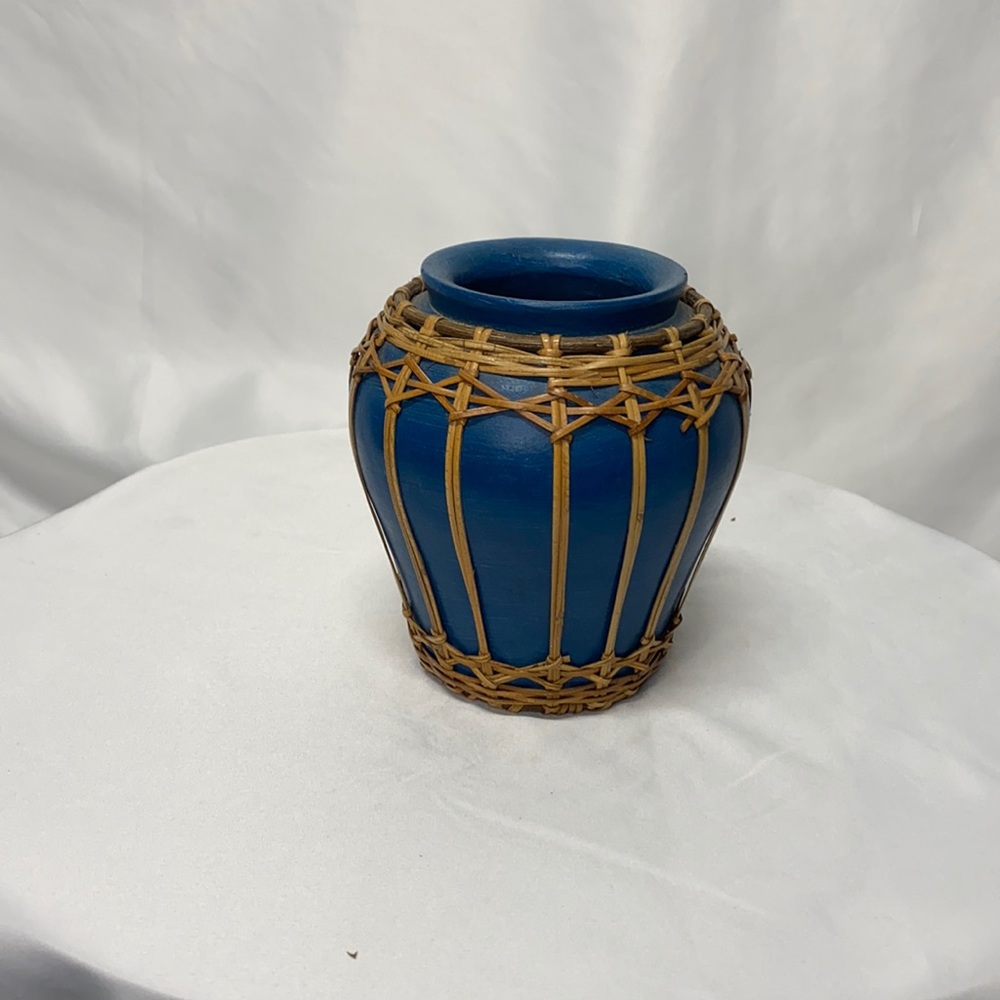 Teal moroccan vase
